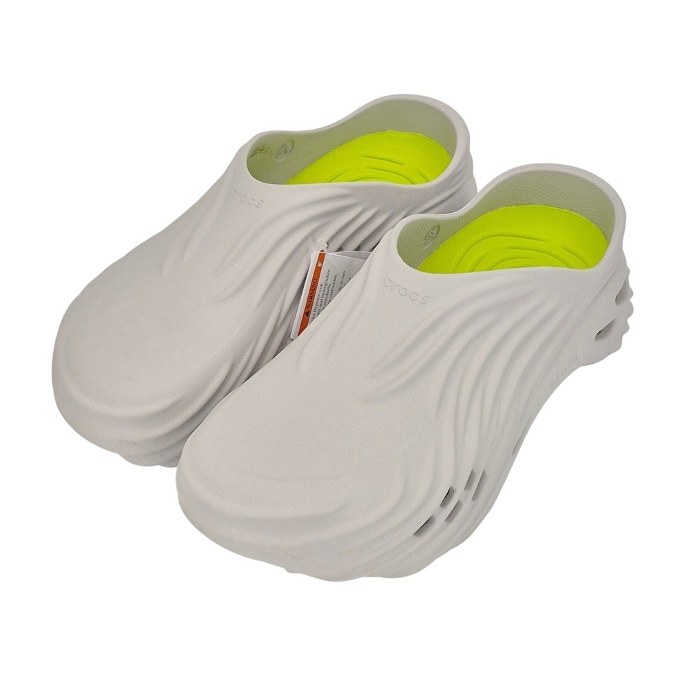 Crocs Echo Wave Clogs Atmosphere Gray Men's Size 10 Shoes Slip-On Sandals
